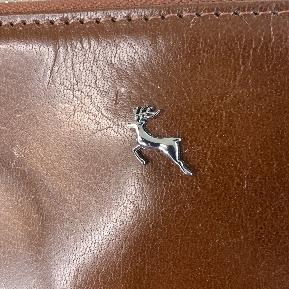 Ashwood genuine brown leather work satchel/tote with adjustable removable strap - Picture 3 of 16